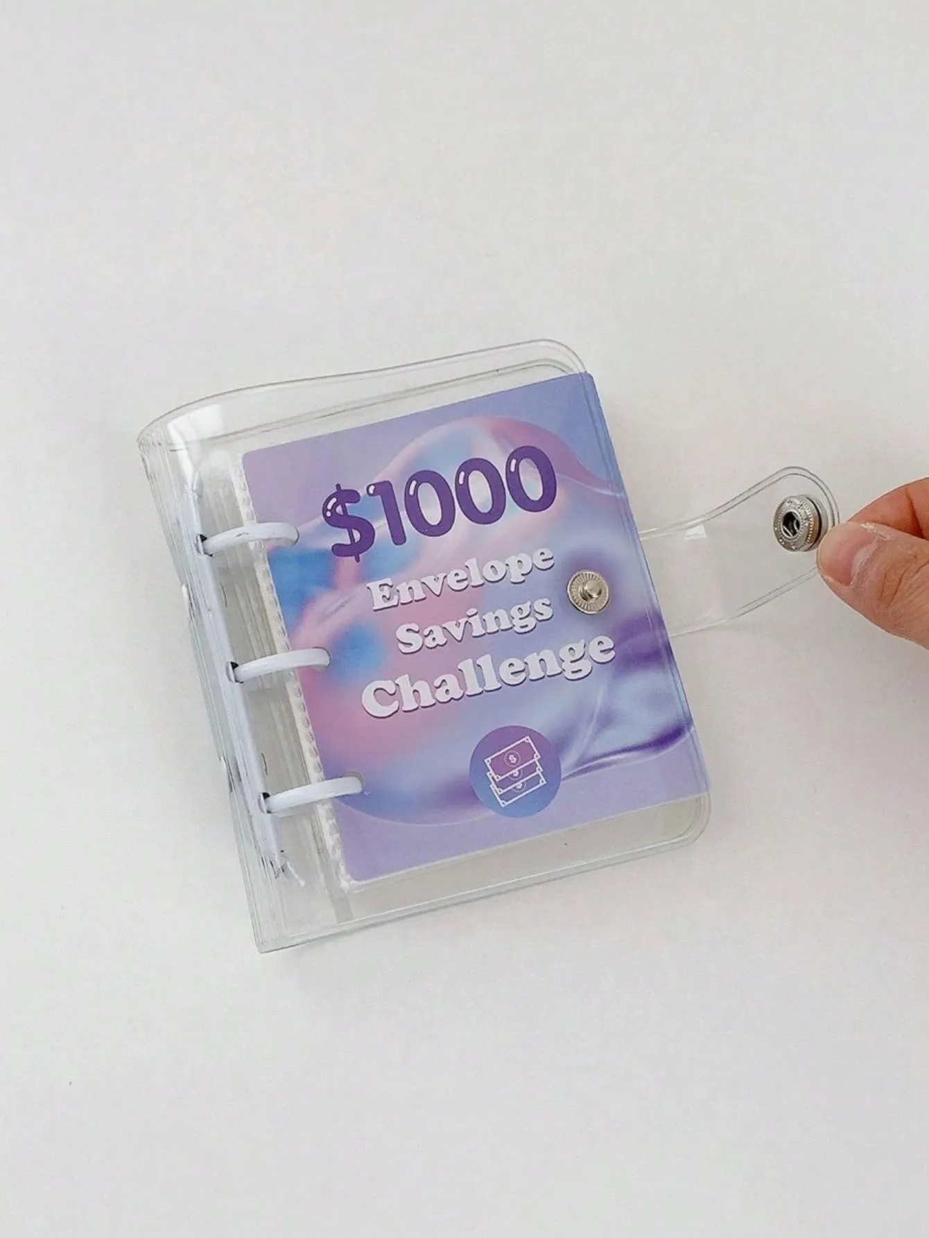 1 25-Page Mini Pocket Portable Money-Saving Challenge Binder With 4 Options