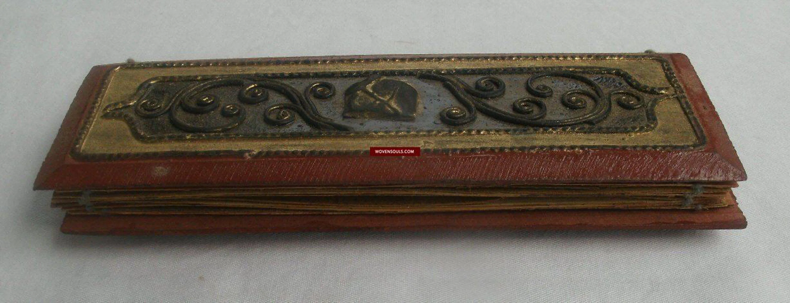 1162 SOLD Vintage Burmese Parabaik Manuscript on Palm Leaf