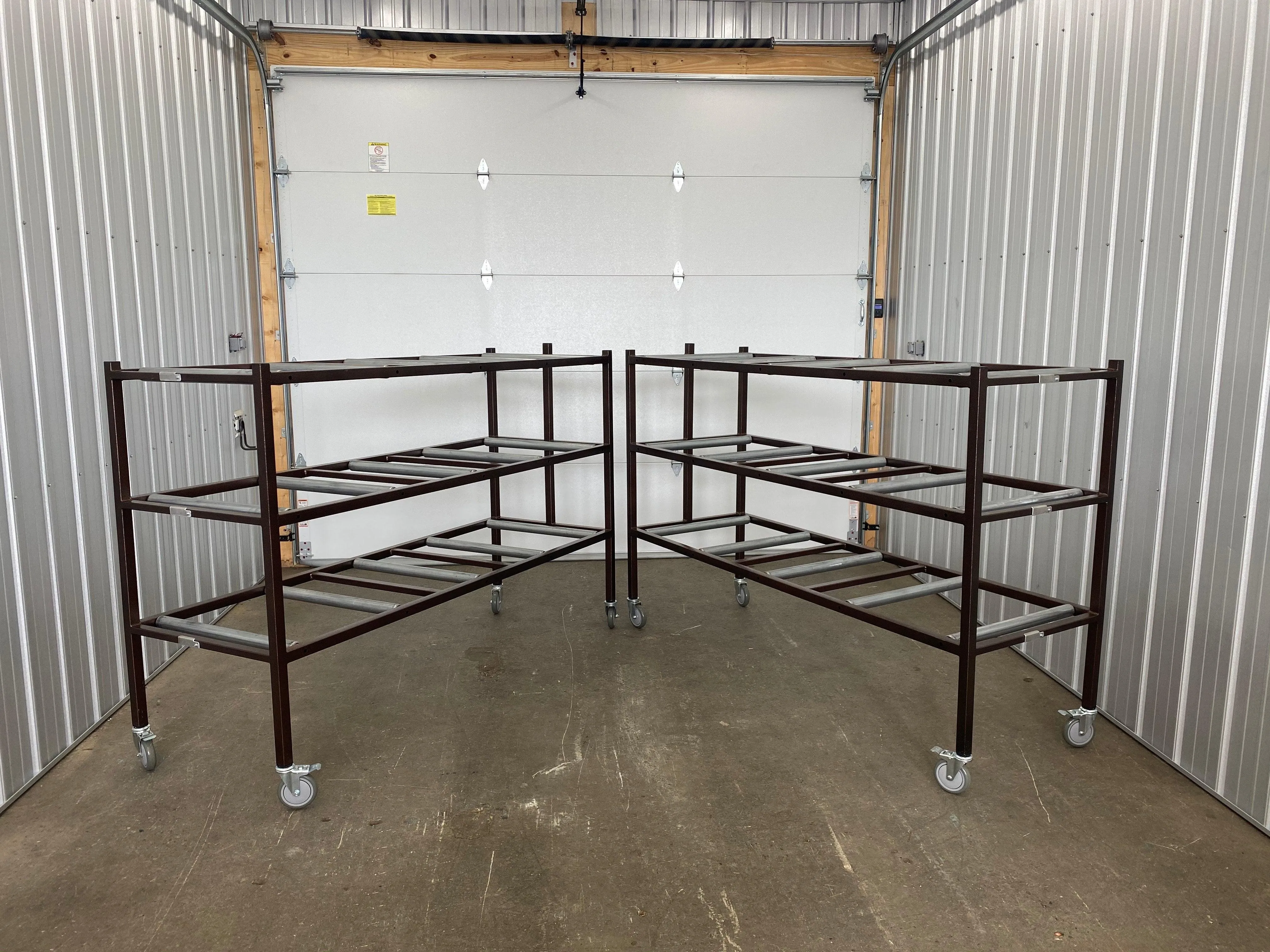 3 Tier American Mortuary End Loading Mortuary Roller Racks