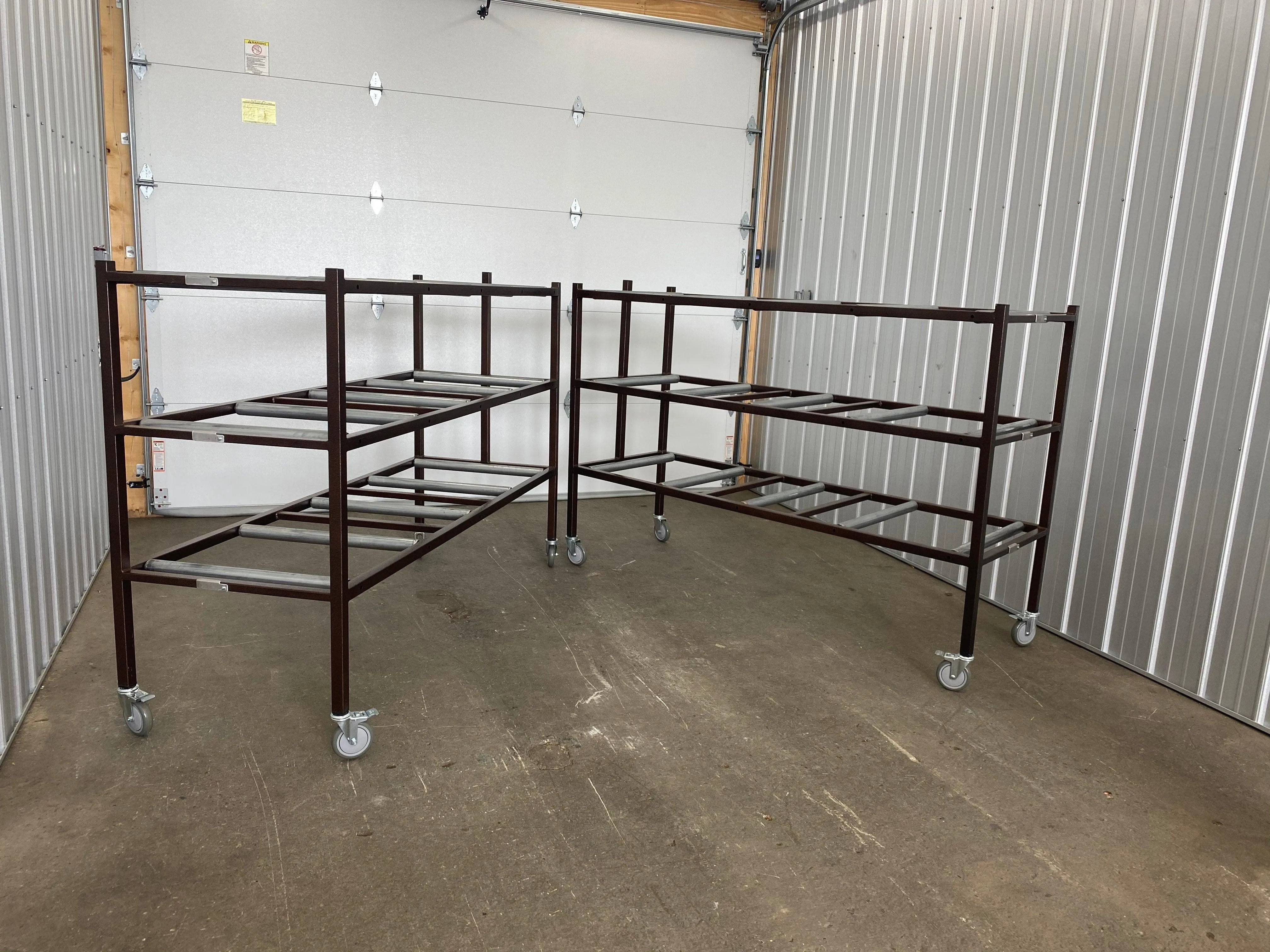 3 Tier American Mortuary End Loading Mortuary Roller Racks