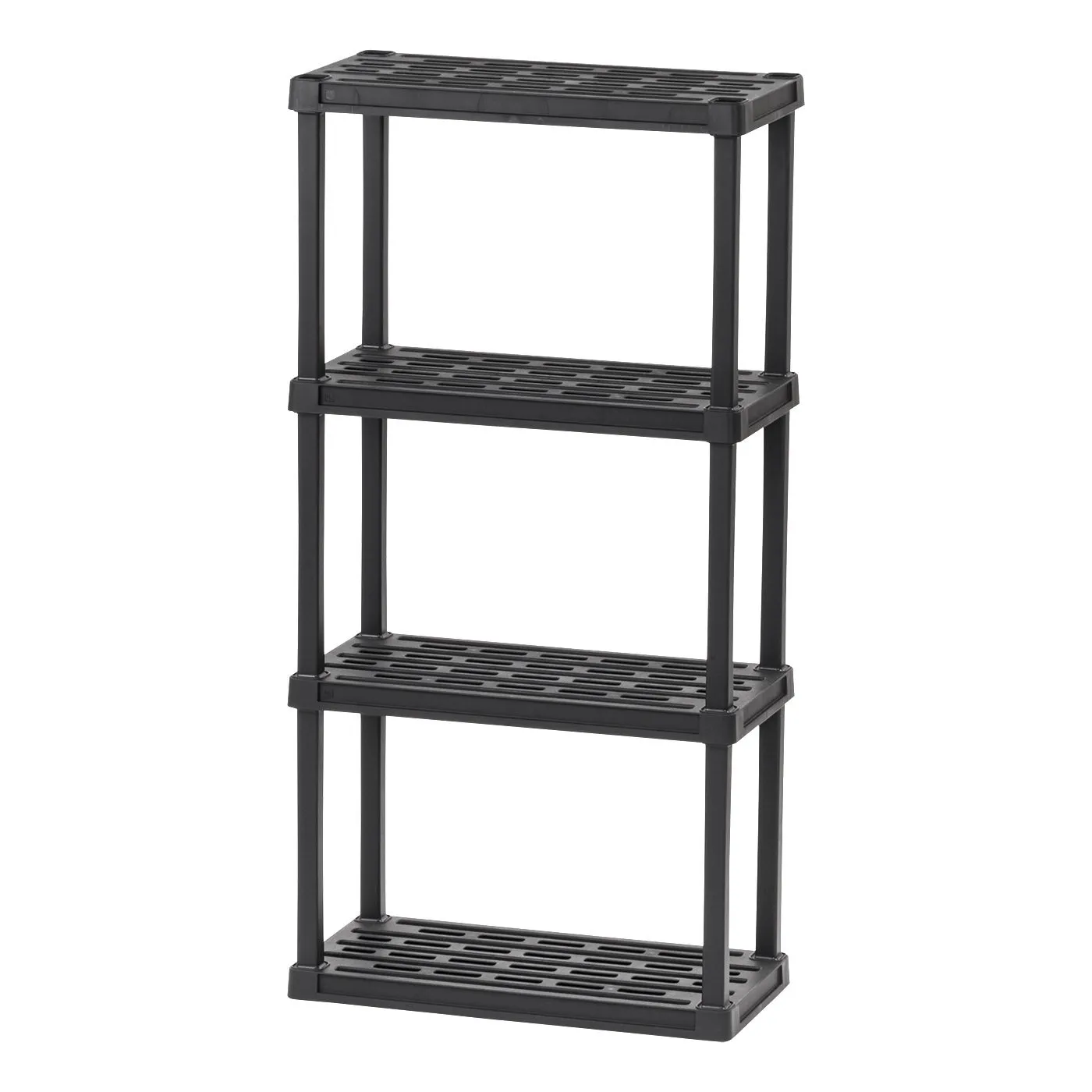 3-Tier Multi-purpose Shelf Display Rack, Utility Rack, Storage Organizer Shelving Unit for Pantry, Closet, Kitchen, Laundry or Garage - Black