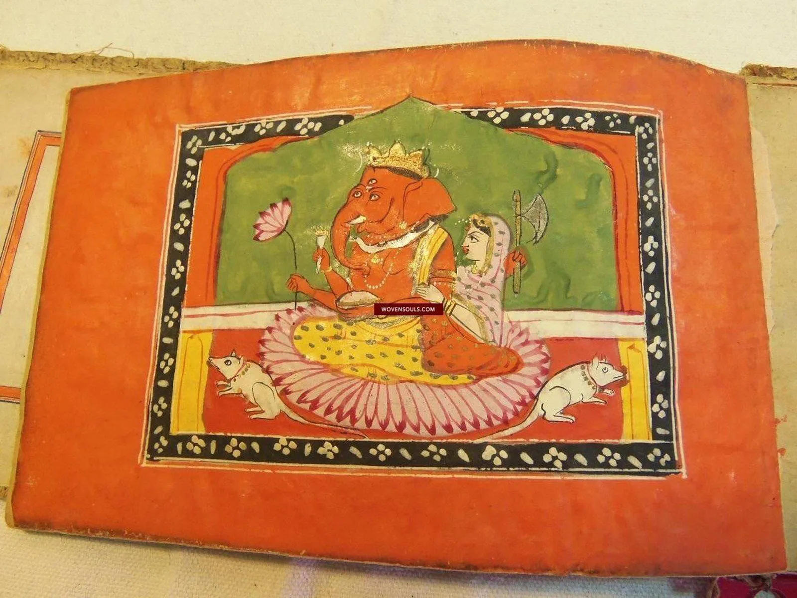 567 SOLD Antique Indian Sanskrit Illustrated Manuscript with Kashmir style Paintings