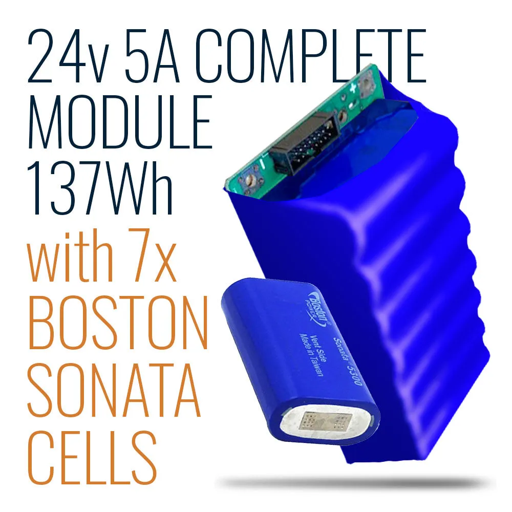 7s 24v Battery Modules w Unused Boston Sonata 5300 Cells