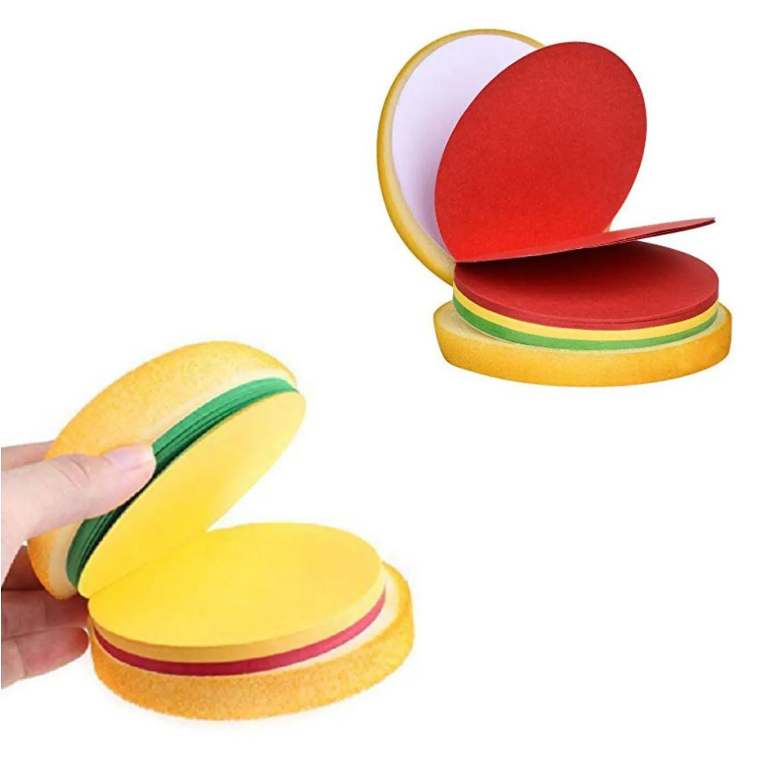 8073 Burger Shaped Notepad  /  Sticky Notes  /  Memo Pads, Unique Mini Notes (Multicolor)