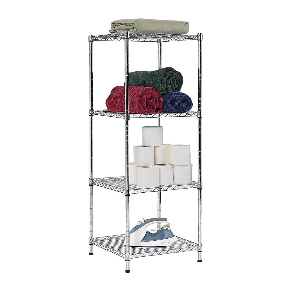 Adjustable Steel Wire Storage Shelf, 600x600x1800mm, 4 Shelves