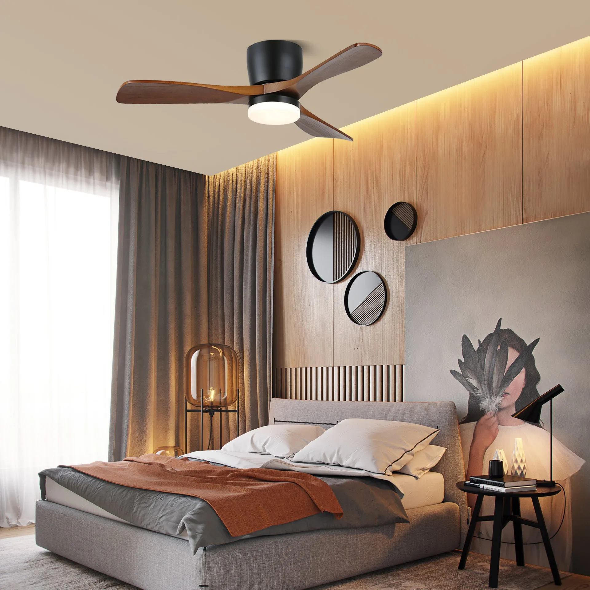 Aerodynamics Wooden 48"/52" Ceiling Fan Light