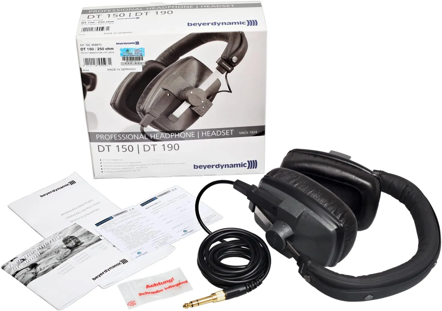 Beyerdynamic DT 150 250 Ohm Closed Dynamic Headphones Bundle with Cleaning Kit