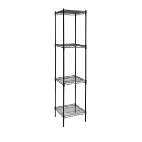 Black Steel Adjustable Modular Wire Storage Shelving Unit