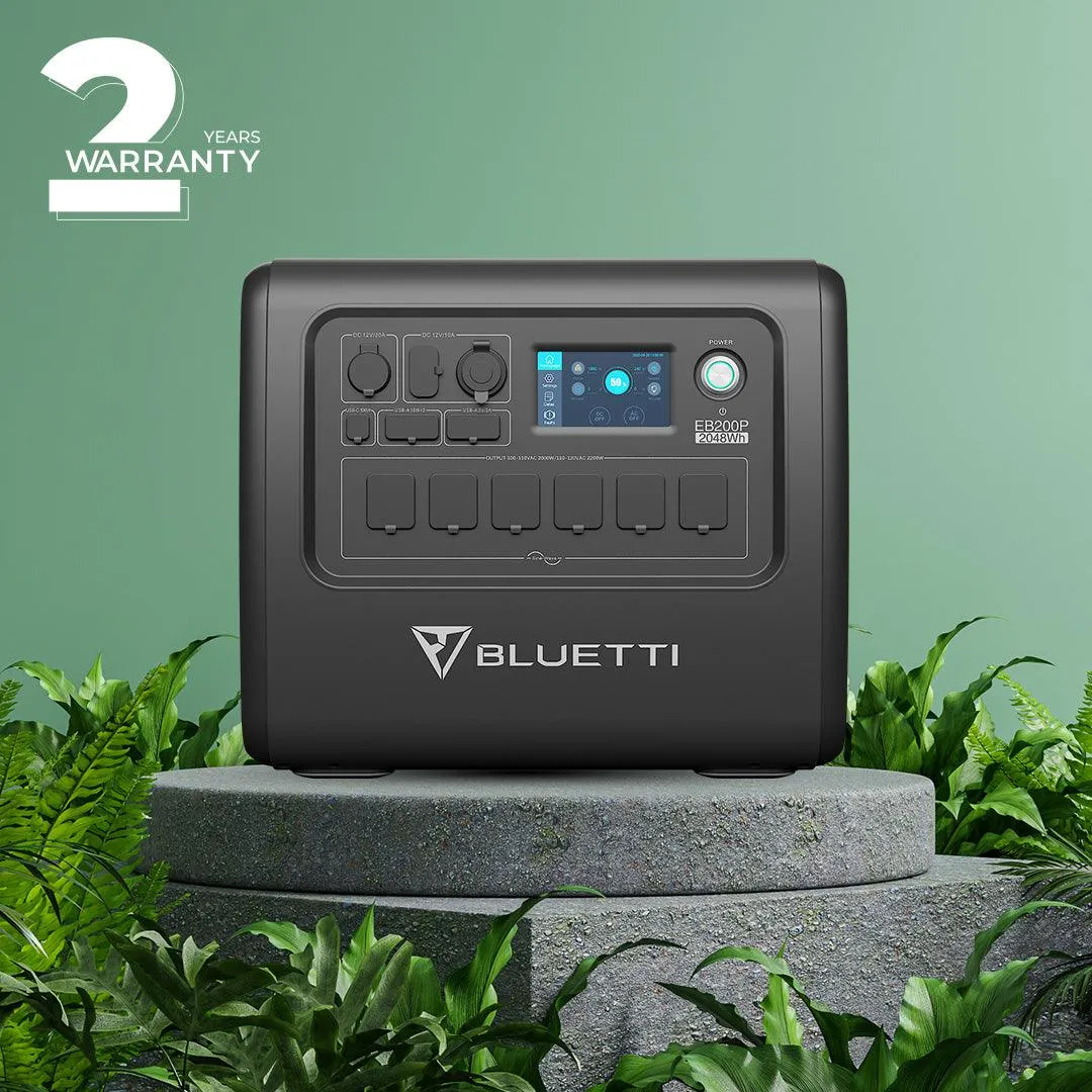 BLUETTI Refurbished EB200P 2048Wh/2200W Portable Power Station