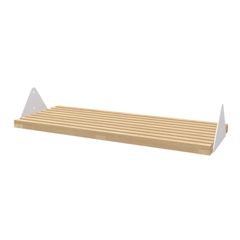 Branch Slatted Shelf with Brackets