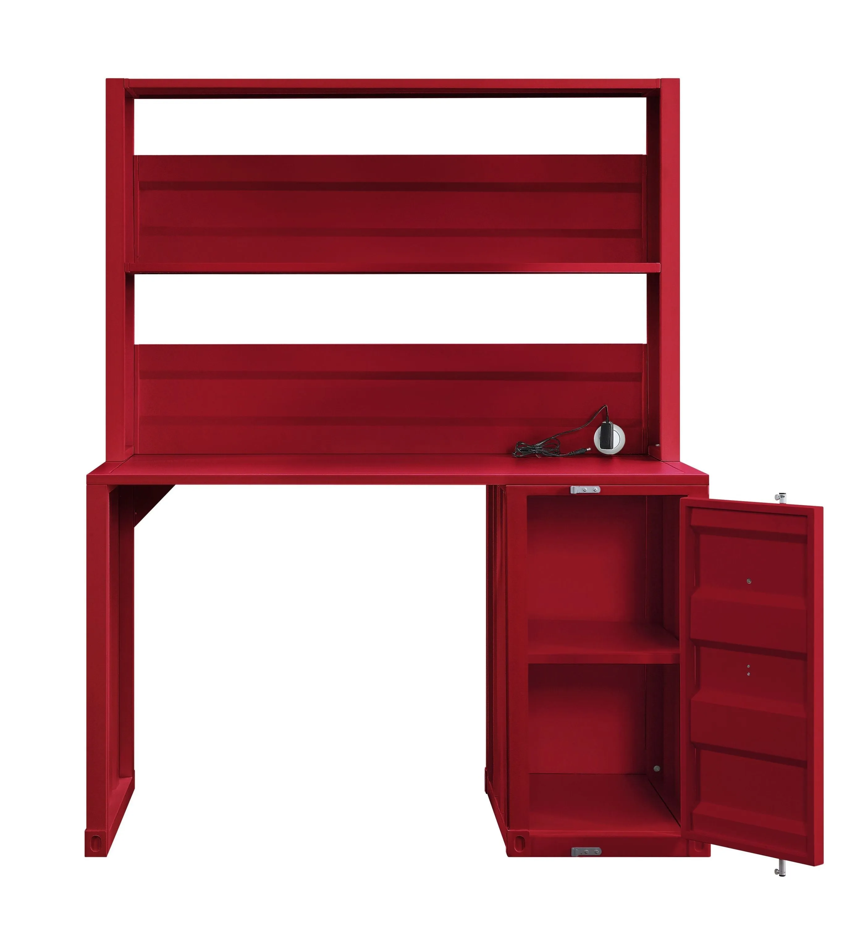 Cargo Desk & Hutch - Red