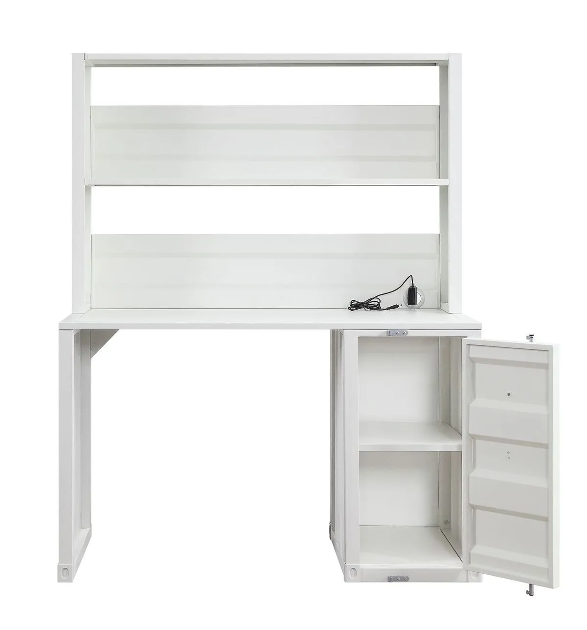 Cargo Desk & Hutch - White