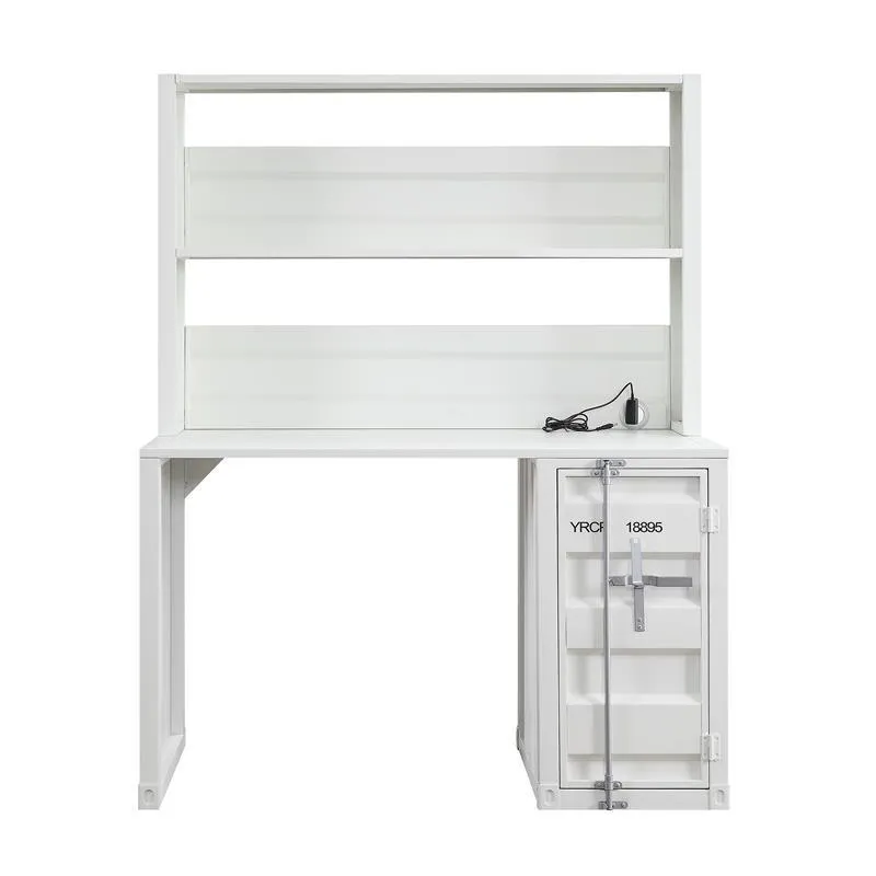 Cargo Desk & Hutch - White