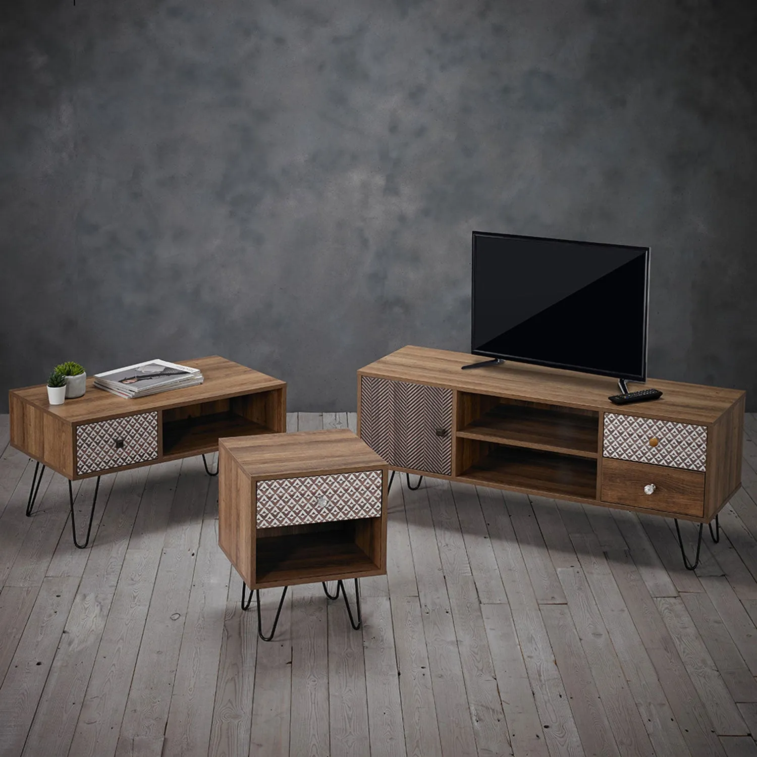 Casablanca Solid Wood TV Unit With Storage