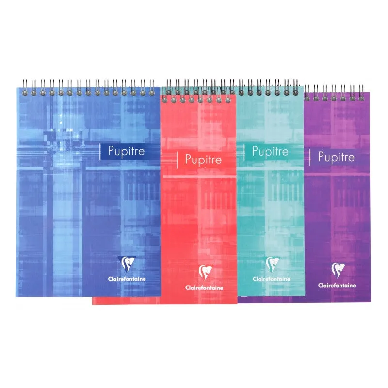 Clairefontaine Wirebound Notepad - Ruled 80 sheets - 5 3/4 x 8 1/4 - Assorted