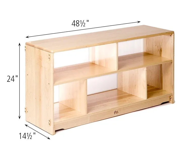 Community Playthings - Translucent back shelf 124 x 61 cm