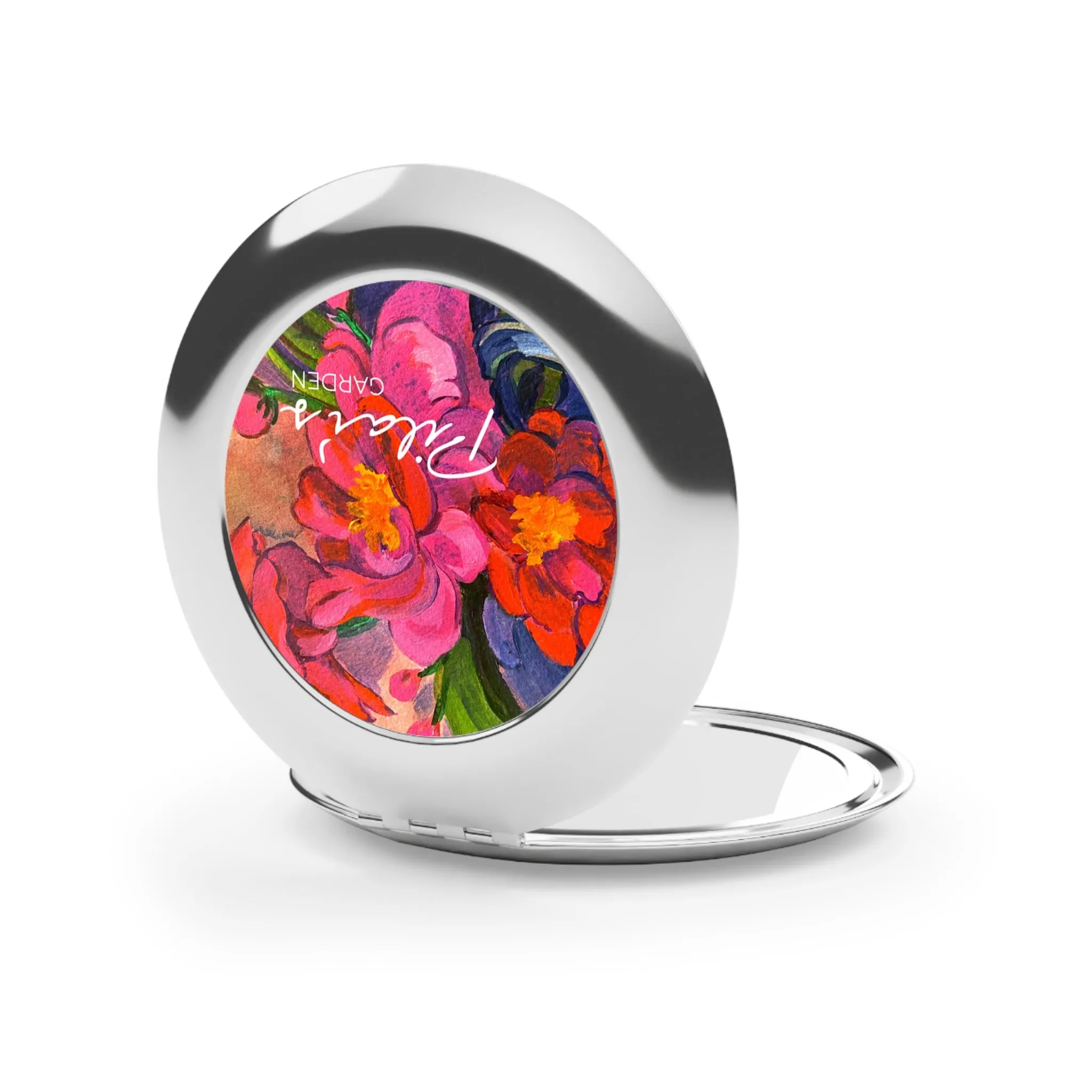 Compact Travel Mirror - Pink Magnolias