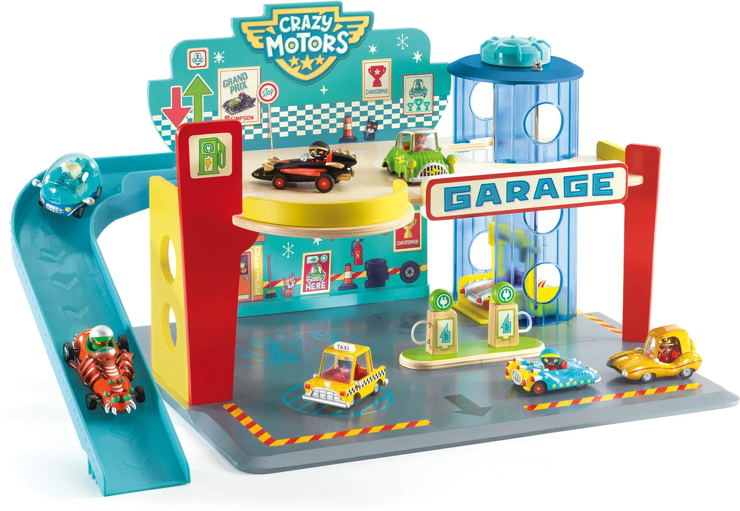 Crazy Motors Garage Play Set