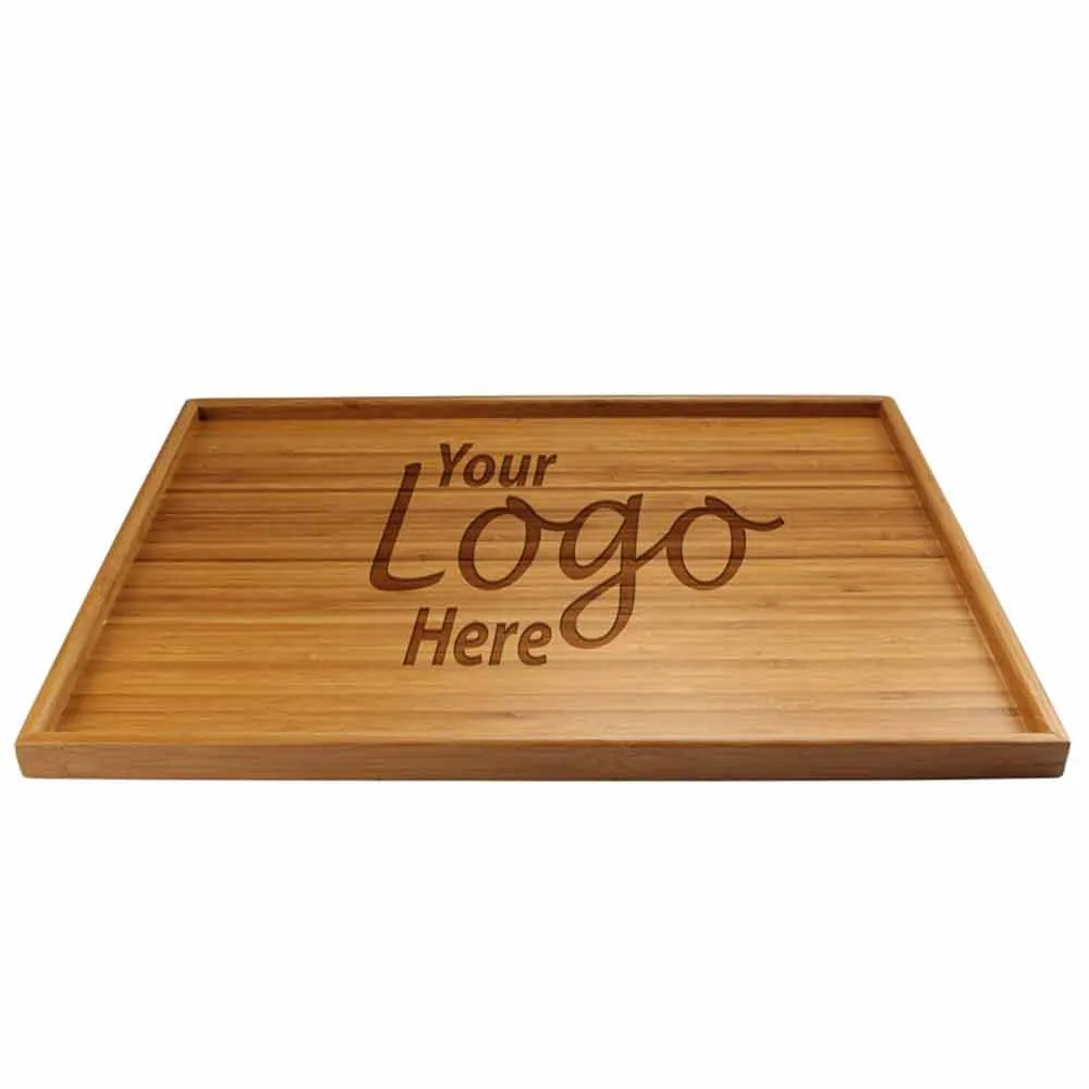 Custom Engraved Bamboo Serving Tray - Your Custom Text