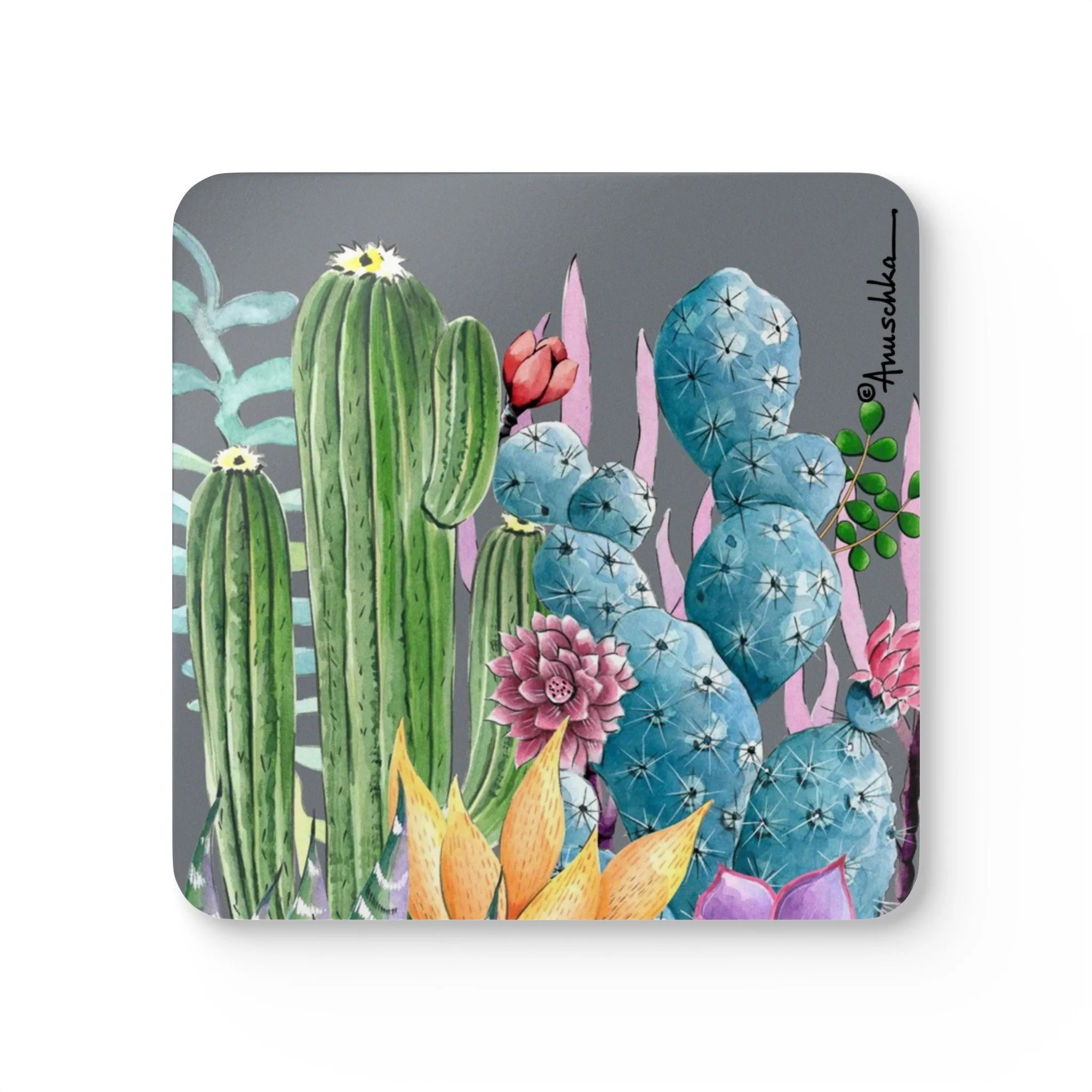 Desert Garden Corkwood Coaster Set