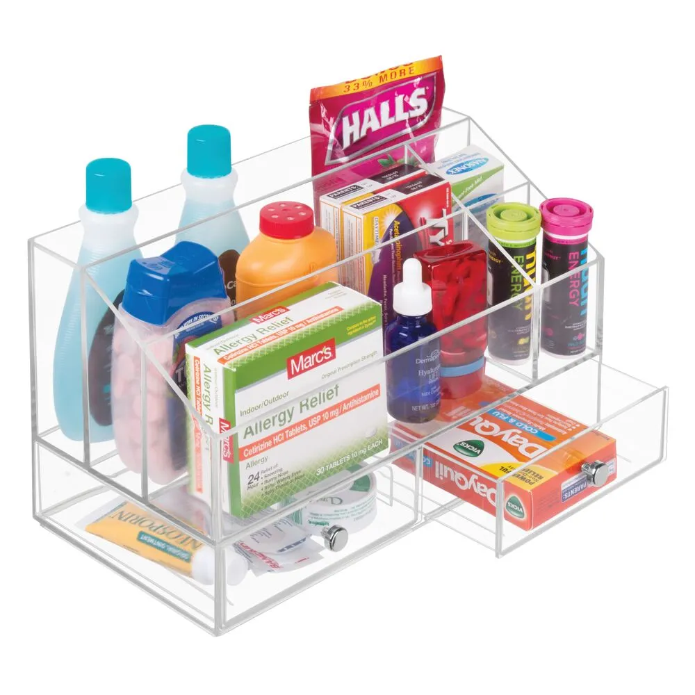 Drawers Palette & Nail Polish Organizer - 2 Drawer Clear