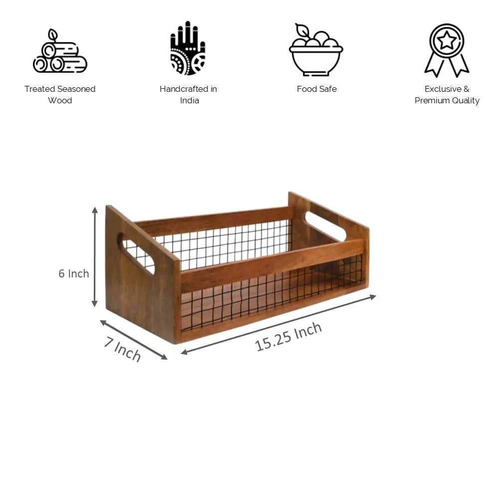 DuoBlend Nested Set of 2 Mango Wood Organizer | Aakriti Ahuja Collection