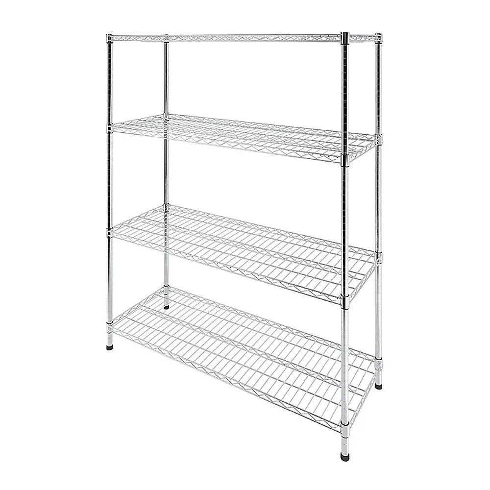 Durable Adjustable 4-Shelf Steel Storage Unit 1500 x 350 x 1800mm