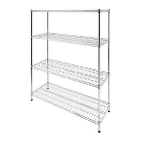 Durable Adjustable 4-Shelf Steel Storage Unit 1500 x 350 x 1800mm