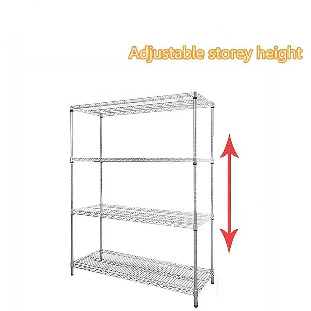 Durable Adjustable 4-Shelf Steel Storage Unit 1500 x 350 x 1800mm