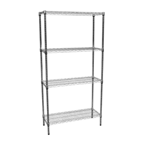 Durable Adjustable Chrome Wire Storage Shelf 90x35cm Steel