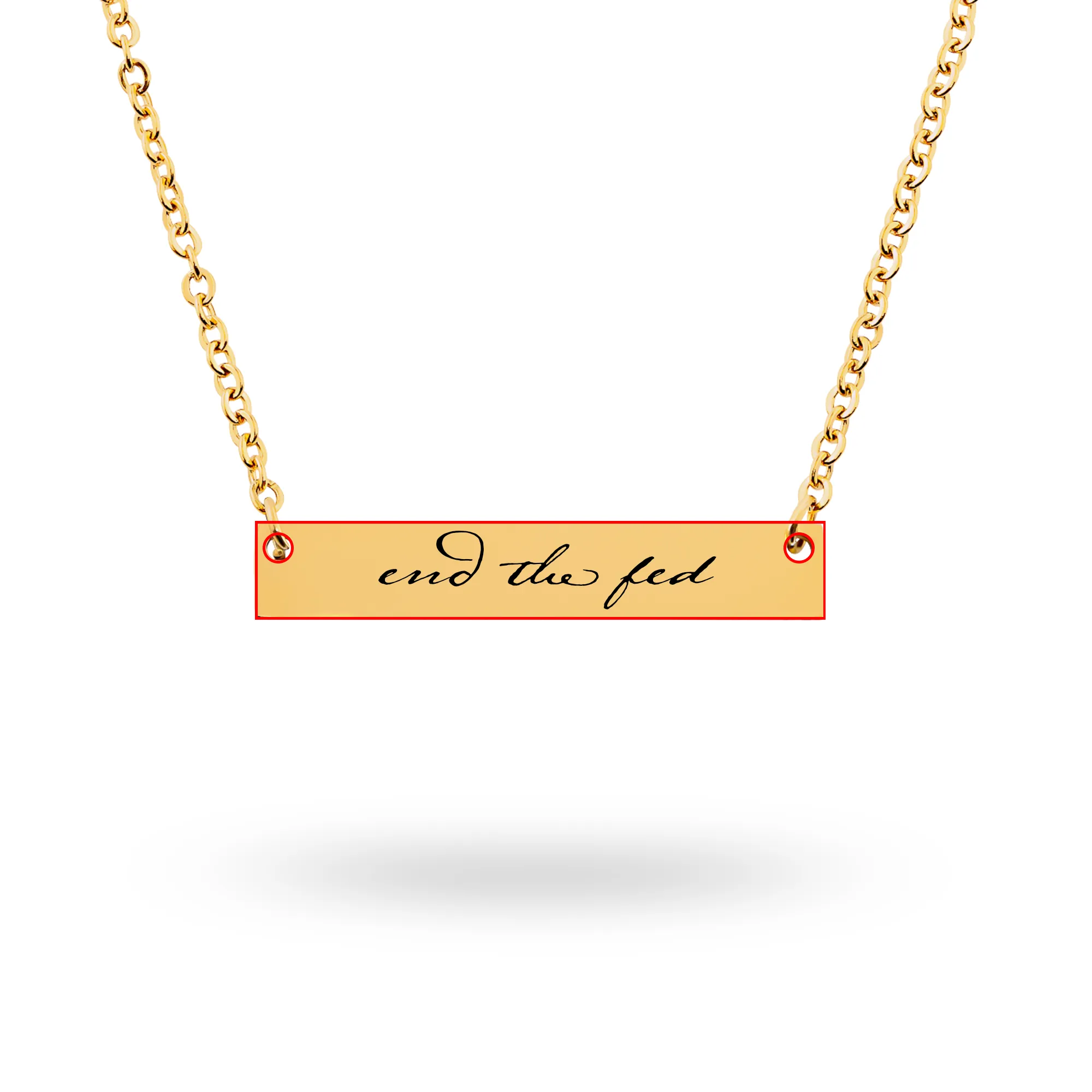 End The Fed Horizontal Bar Necklace