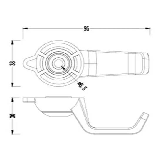 ERGOWORKS - QX-Q1211005 - Bag and Headphone Hook for Table