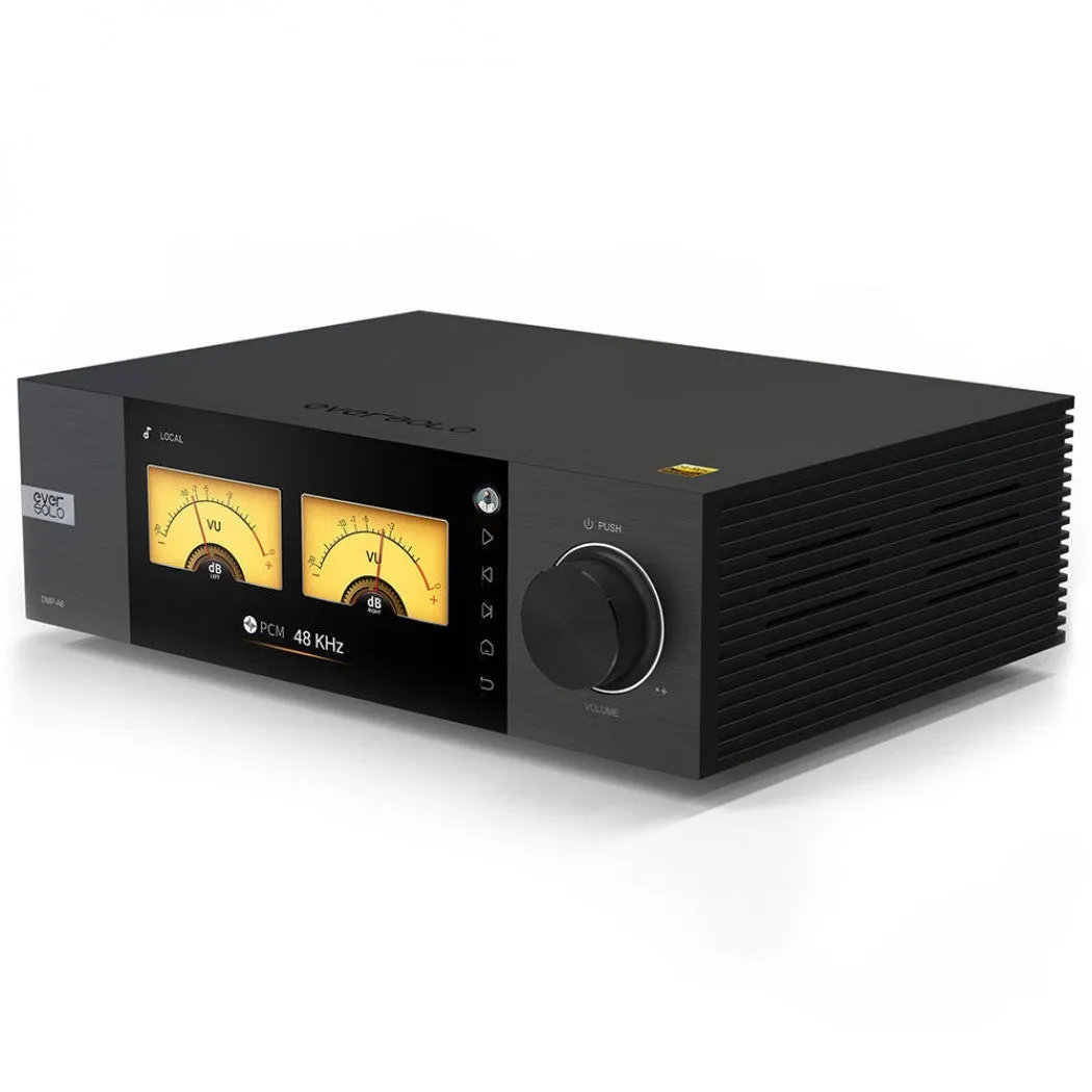 EverSolo DMP-A6 Music Streamer and DAC, AMP-F2 Stereo Power Amplifier and 1 Meter XLR Cable Pair Bundle