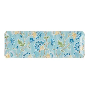 Fabric Tray Oblong Indienne/Stripe Blue/Green