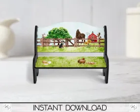 Farm Bench PNG for Sublimation, Sublimation Design for Tiered Tray Benches, Digital Download, MSS Blank Design