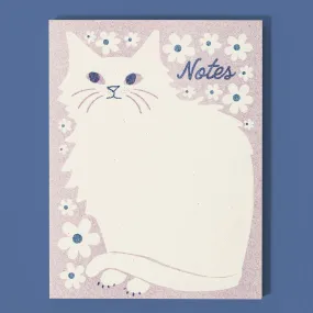 Floral Cat Notes Risograph Notepad