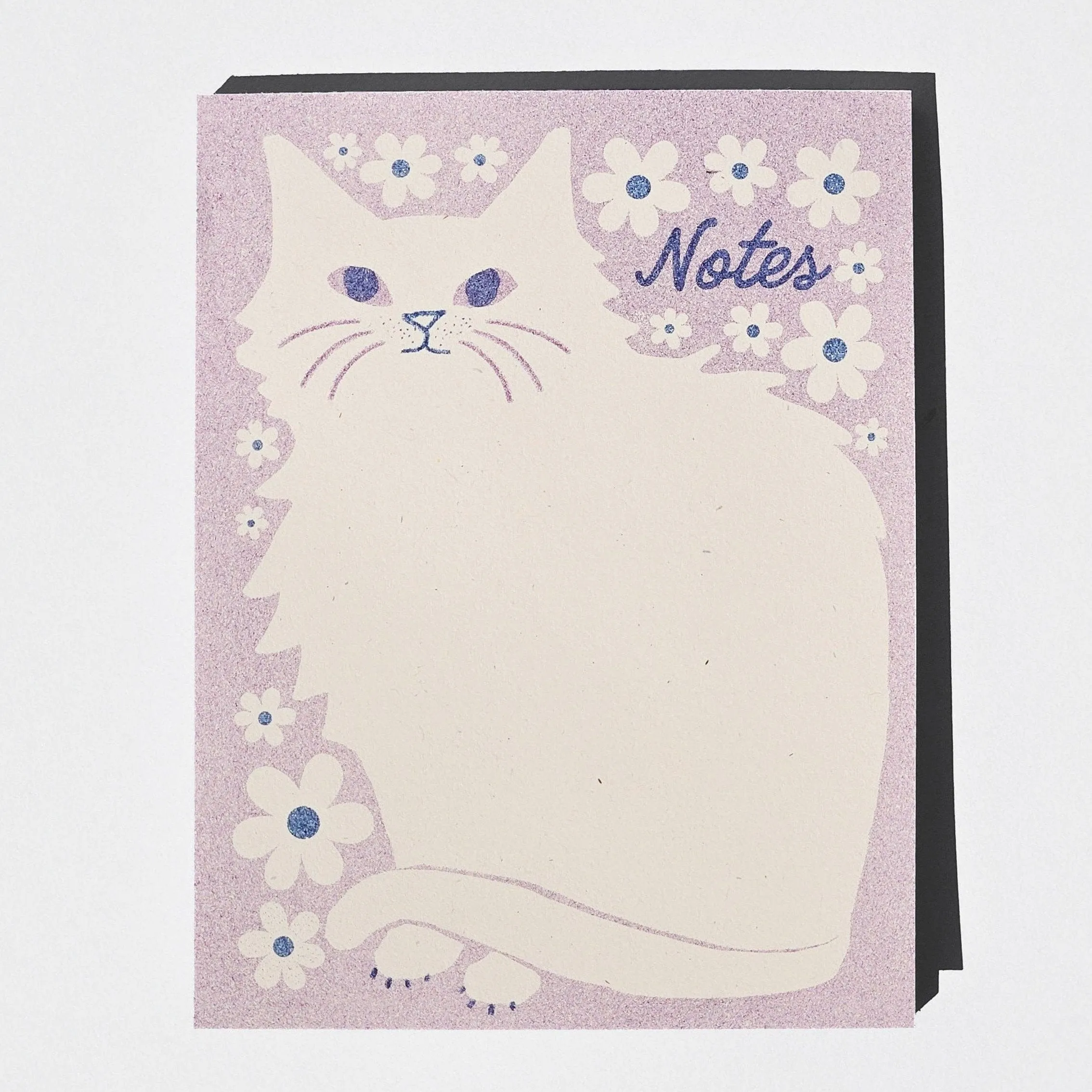 Floral Cat Notes Risograph Notepad