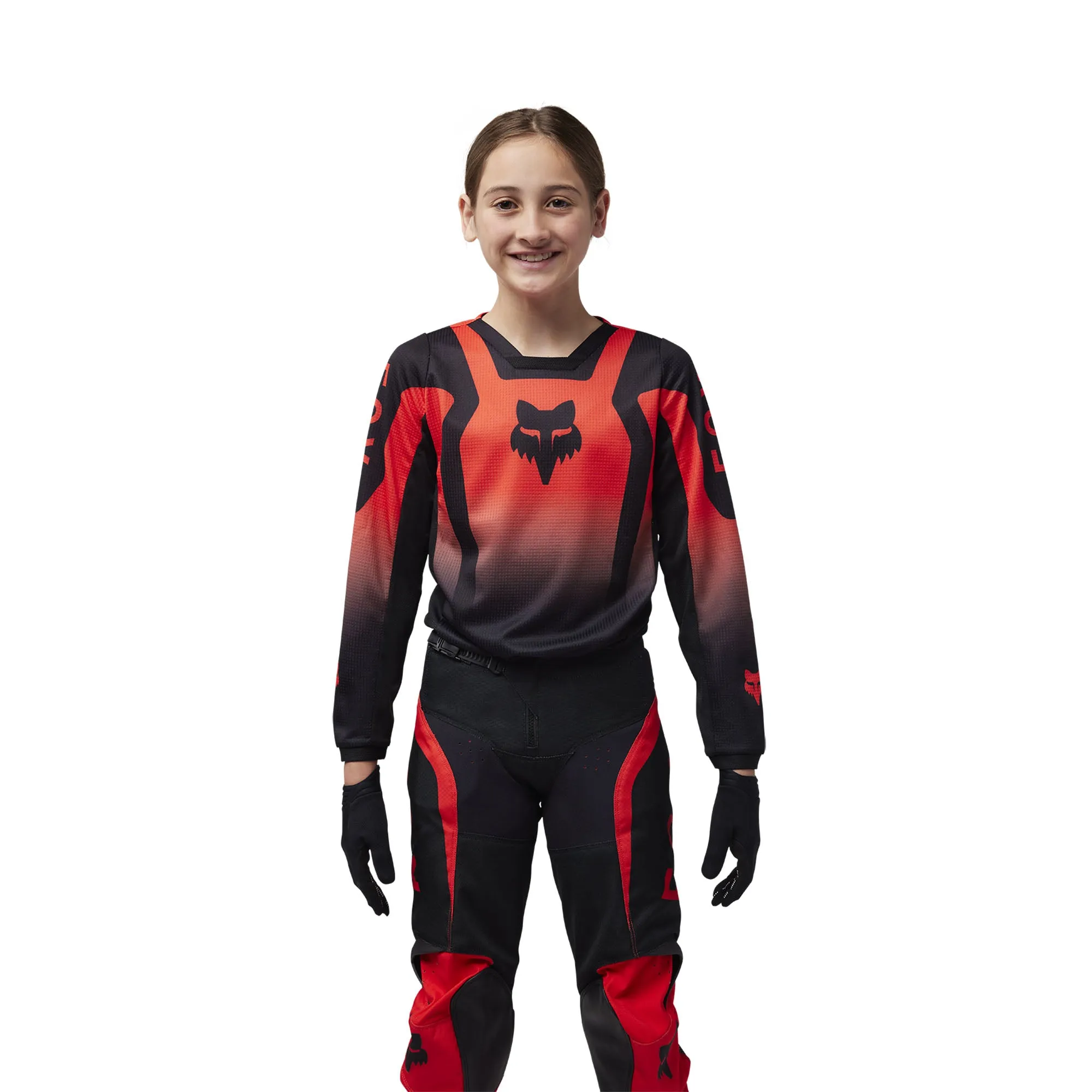 Fox Racing Youth 180 Lean Offroad Jersey Fluorescent Red