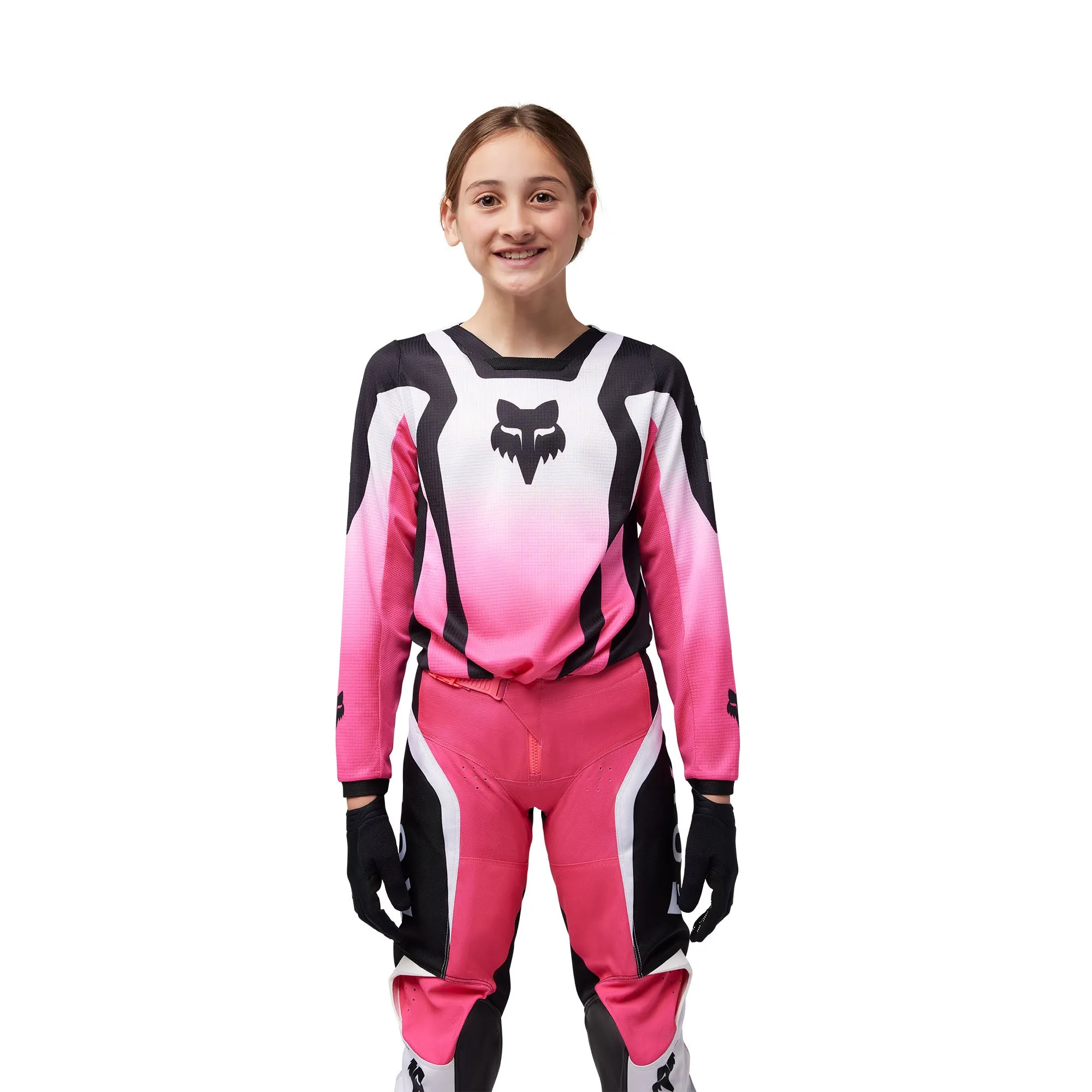 Fox Racing Youth Girls 180 Lean Long Sleeve Offroad Jersey Black/Pink