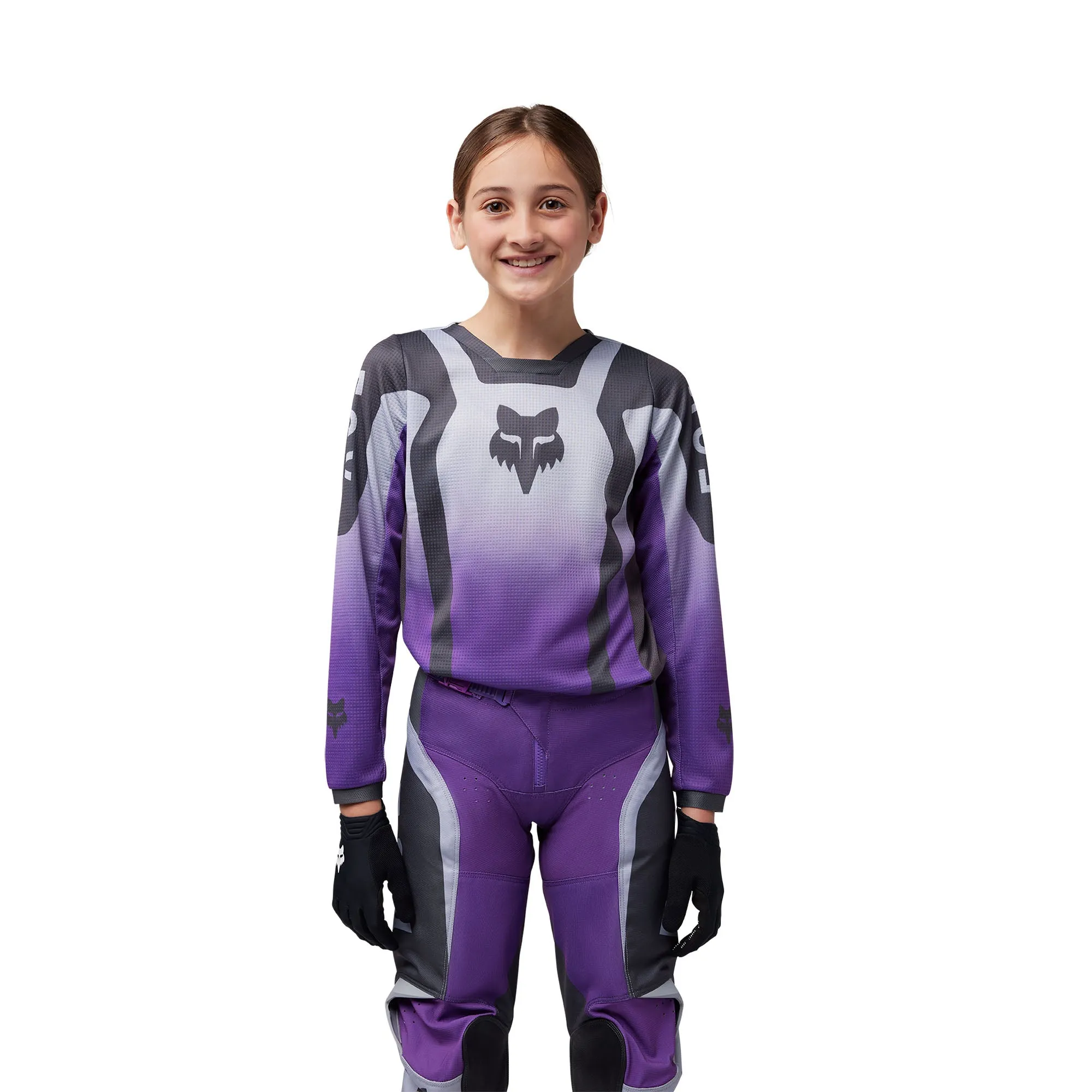 Fox Racing Youth Girls 180 Lean Long Sleeve Offroad Jersey Dark Purple