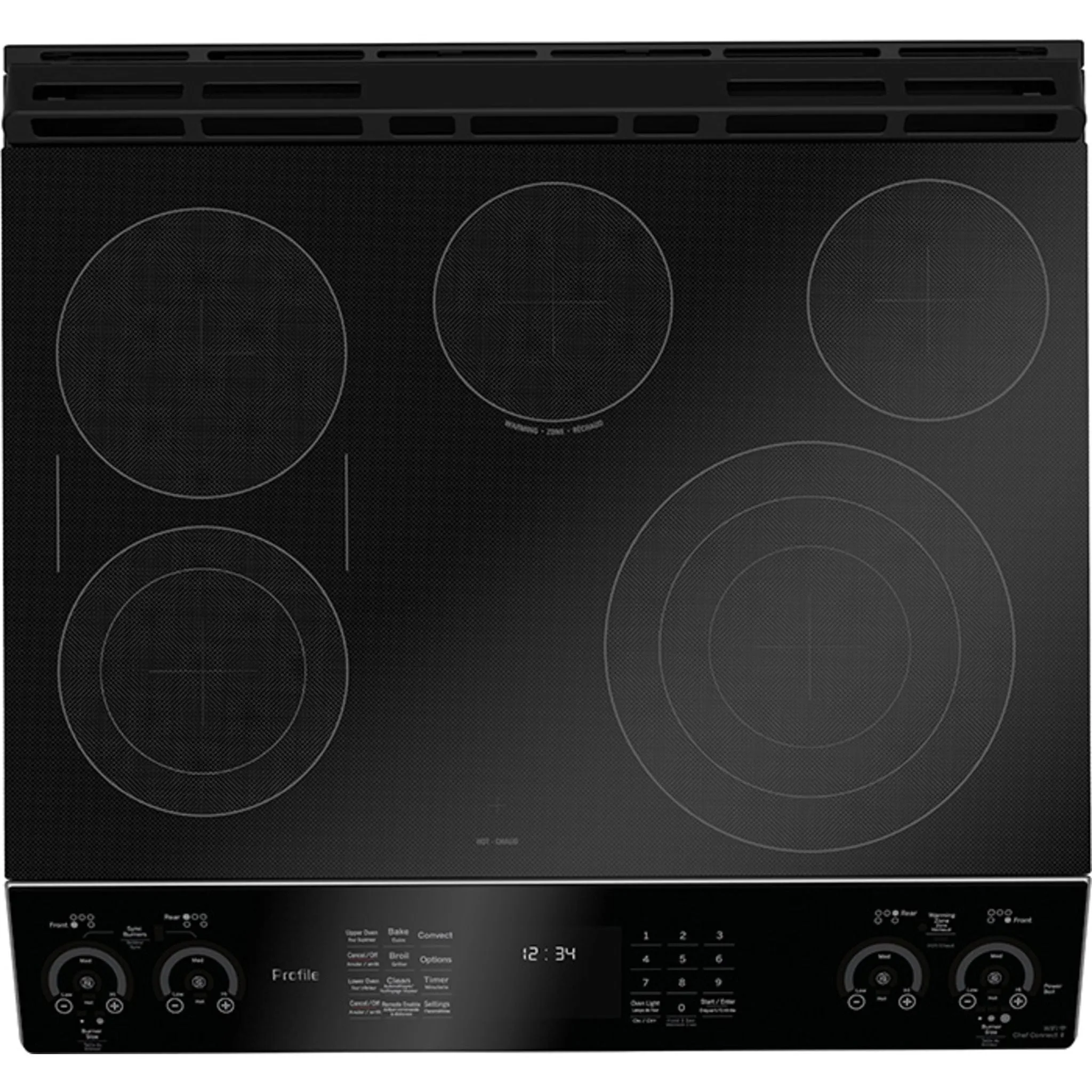 GE Profile 30" Slide-In Double Oven Electric Range with WiFi Connect Stainless Steel - PCS980YMFS