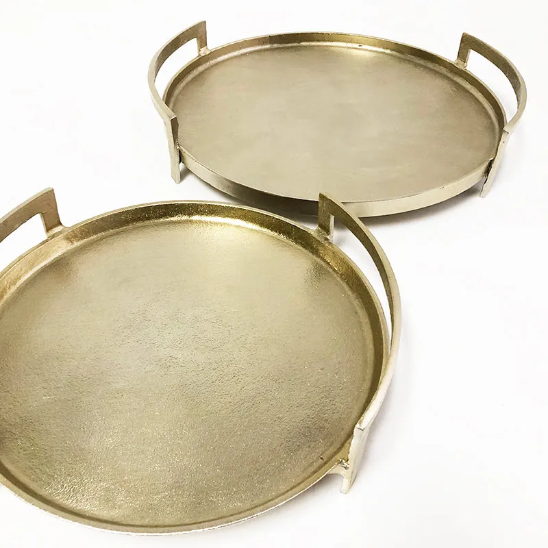 Gold Footed Tray Set