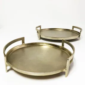 Gold Footed Tray Set