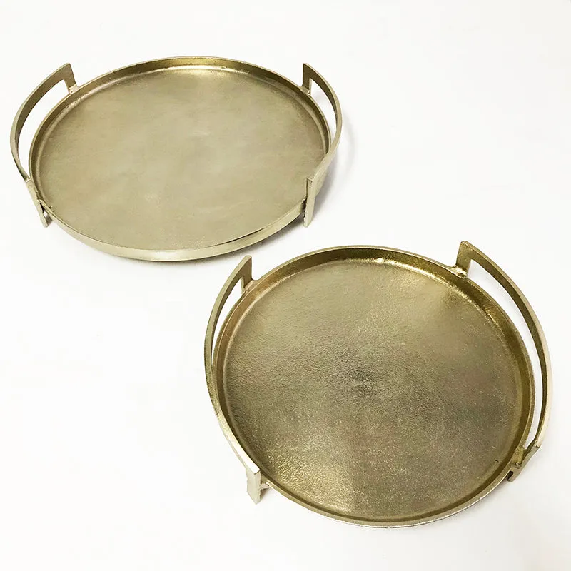 Gold Footed Tray Set