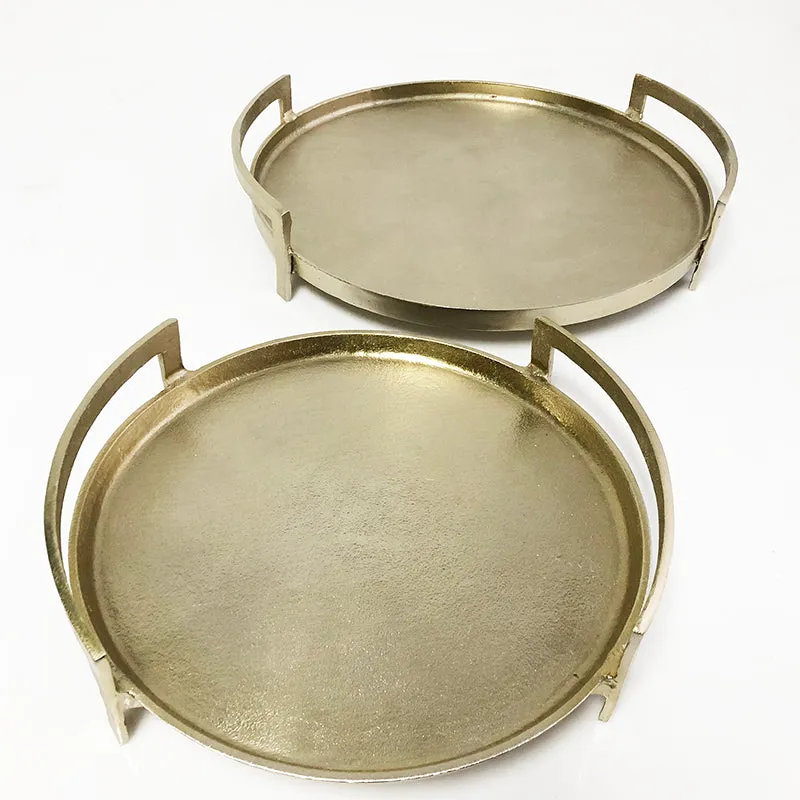 Gold Footed Tray Set