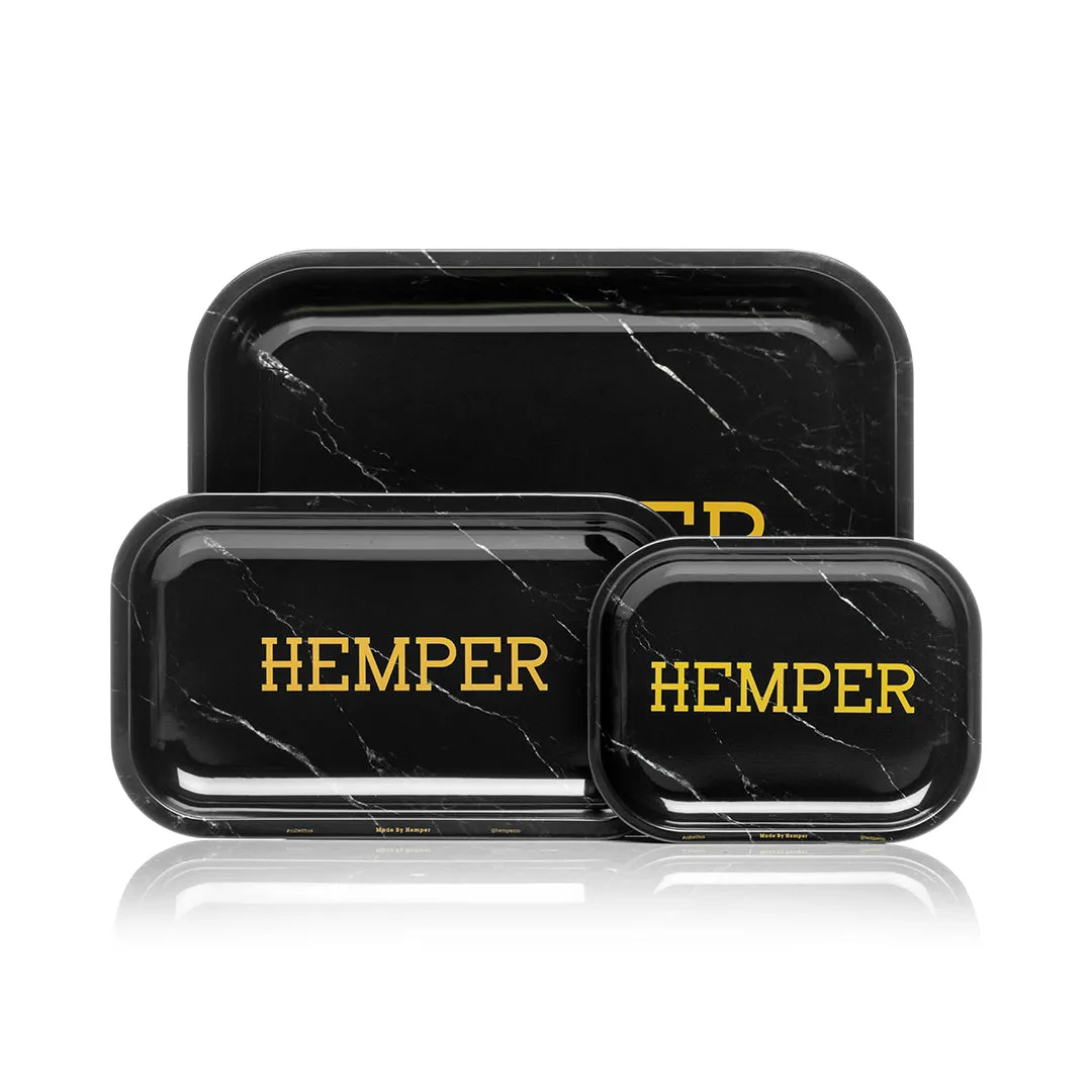 HEMPER  - Luxe Marble Black Rolling Tray