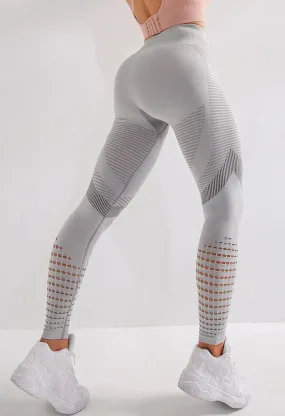 High Waist Seamless Hollow Out Leggings