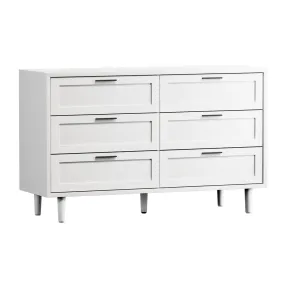 HVÍTUR 6 Chest of Drawers Dresser Tallboy White