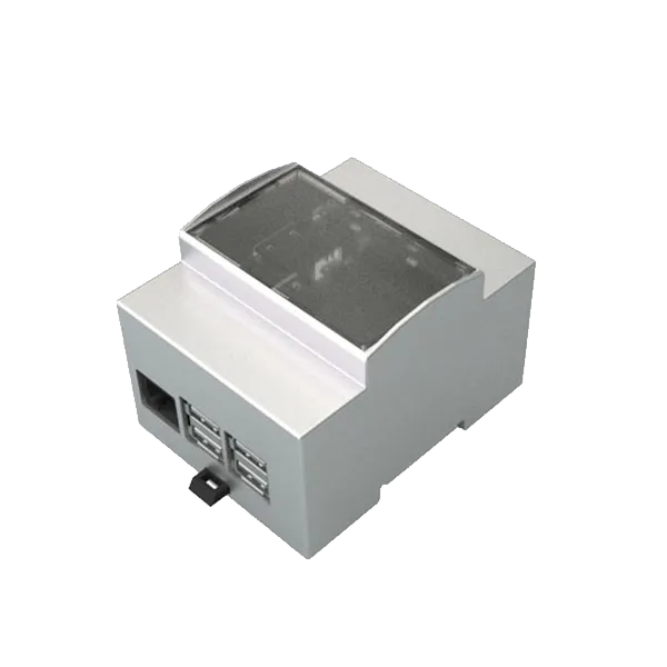 Italtronic Raspberry Pi B  Modulbox DIN Rail 4M XTS Plastic Enclosure Case Kit, Transparent - 25.0410000.RMB (Raspberry PI not Included.)