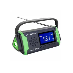 JackPak RL400 AM/FM Radio, SOS Alarm, Weather Alert, Flashlight, 4,000mAh Battery